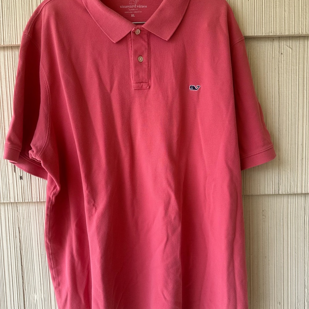 Vineyard Vines Men's Polo in Rich Pink